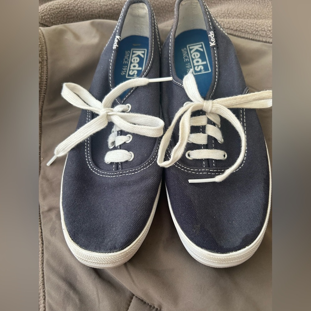 Keds Dark Blue Canvas Shoes with White Accents